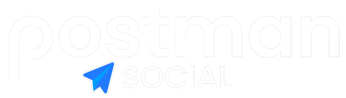 Postman Social Logo white transparent